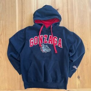 Gonzaga University Bulldogs Hoodie C5 Small Navy Red Zags Embroidered Logo Early